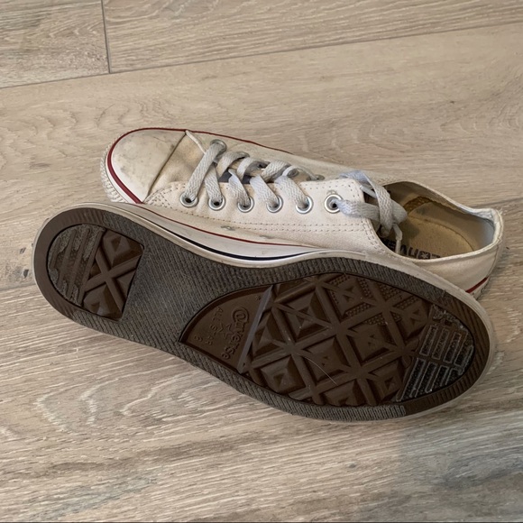 White Converse Mens 6/Womens 8 - Picture 4 of 5